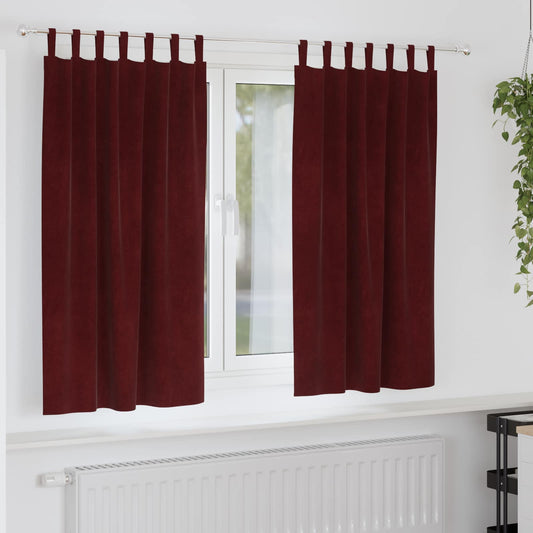 Tende oscuranti 2 pcs Rosso Vino 140 x 175 cm Velluto