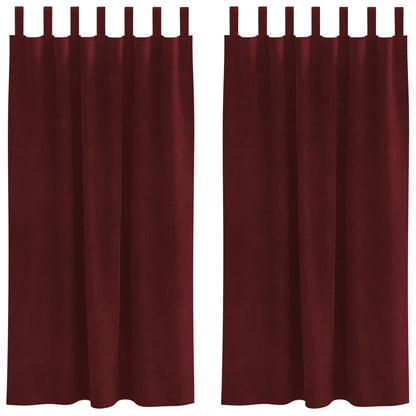 Tende oscuranti 2 pcs Rosso Vino 140 x 175 cm Velluto