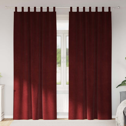Tende oscuranti 2 pcs Rosso Vino 140 x 225 cm Velluto | homemem39