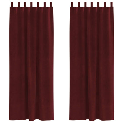 Tende oscuranti 2 pcs Rosso Vino 140 x 225 cm Velluto | homemem39