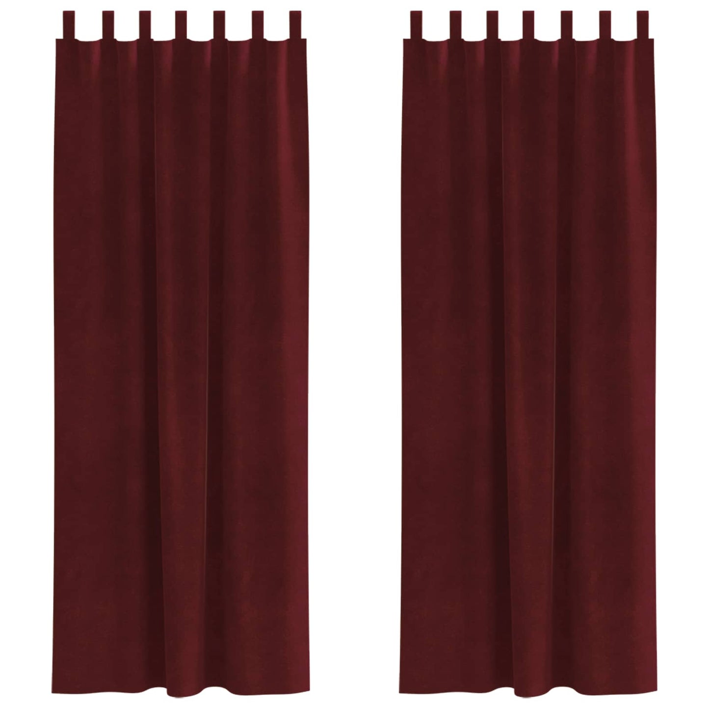 Tende oscuranti 2 pcs Rosso Vino 140 x 245 cm Velluto | homemem39