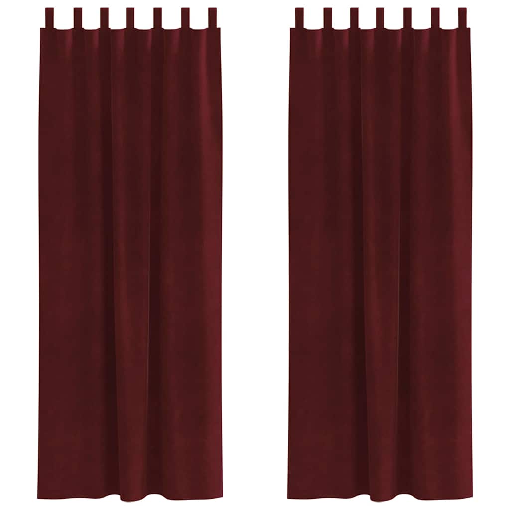 Tende oscuranti 2 pcs Rosso Vino 140 x 260 cm Velluto