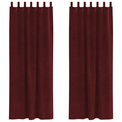 Tende oscuranti 2 pcs Rosso Vino 140 x 260 cm Velluto