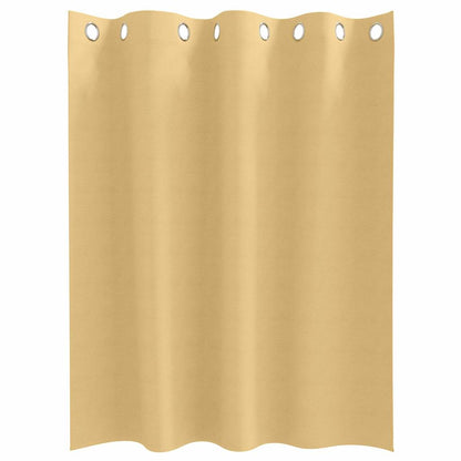 Tende Blackout con Anelli 2 pcs Beige 140 x 140 cm Poliestere | homemem39