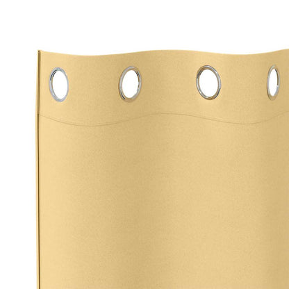 Tende Blackout con Anelli 2 pcs Beige 225 x 140 cm Poliestere | homemem39