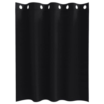 Tende Blackout con Anelli 2 pcs Nero 140 x 140 cm Poliestere | homemem39