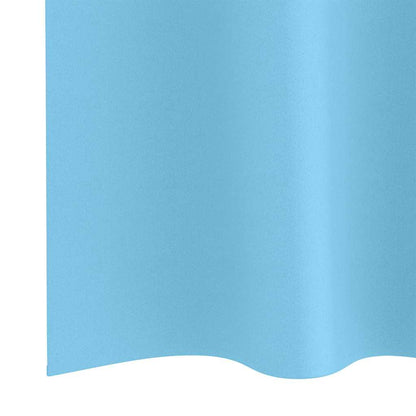 Tende Blackout con Anelli 2 pcs Blu Chiaro 140 x 140 cm | homemem39