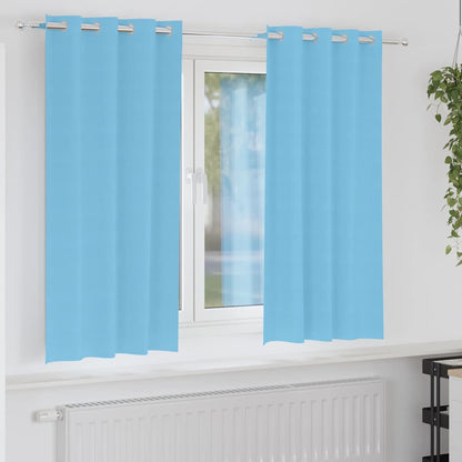 Tende Blackout con Anelli 2 pcs Blu Chiaro 175 x 140 cm | homemem39