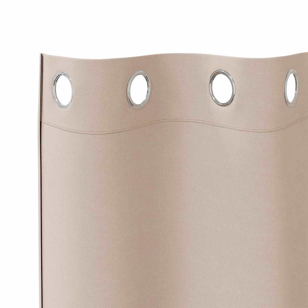 Tende Blackout con Anelli 2 pcs Talpa 260 x 140 cm Poliestere
