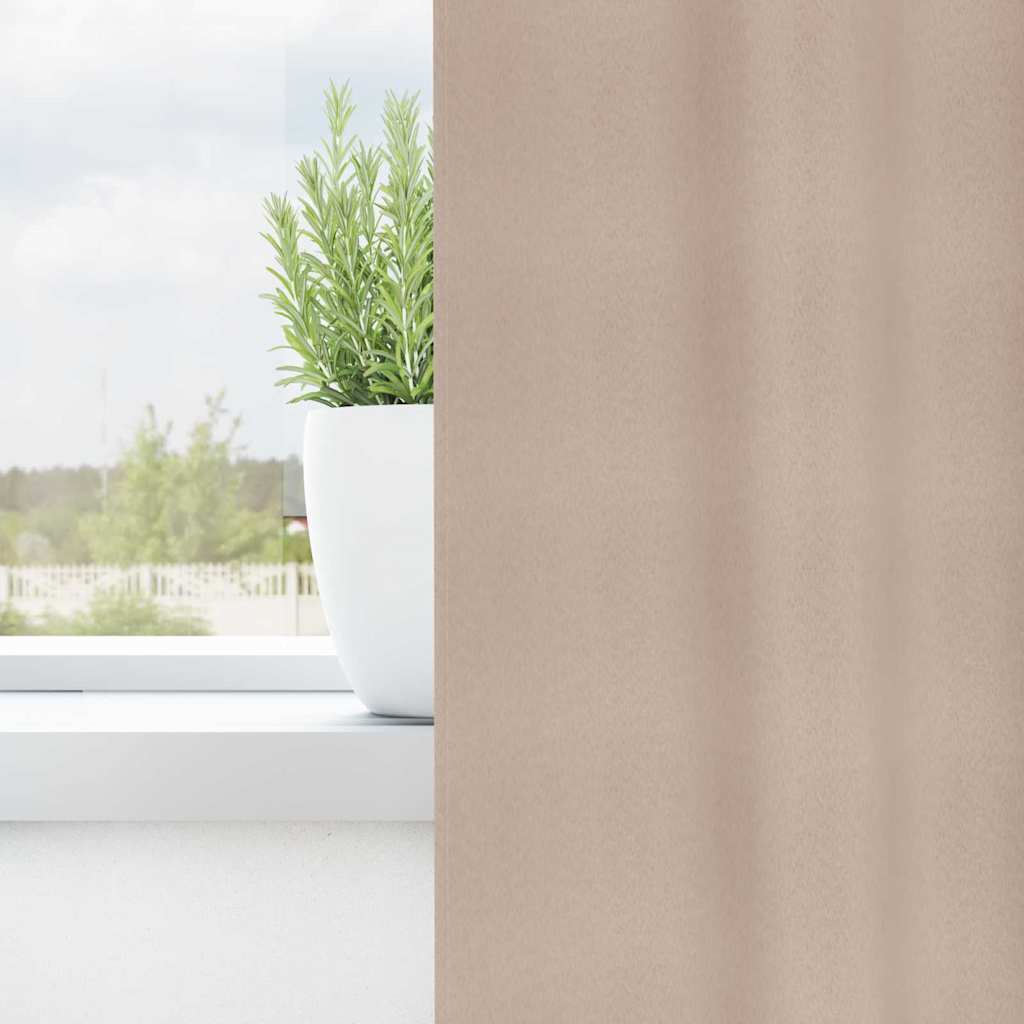 Tende Blackout con Anelli 2 pcs Talpa 260 x 140 cm Poliestere