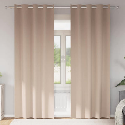 Tende Blackout con Anelli 2 pcs Talpa 260 x 140 cm Poliestere