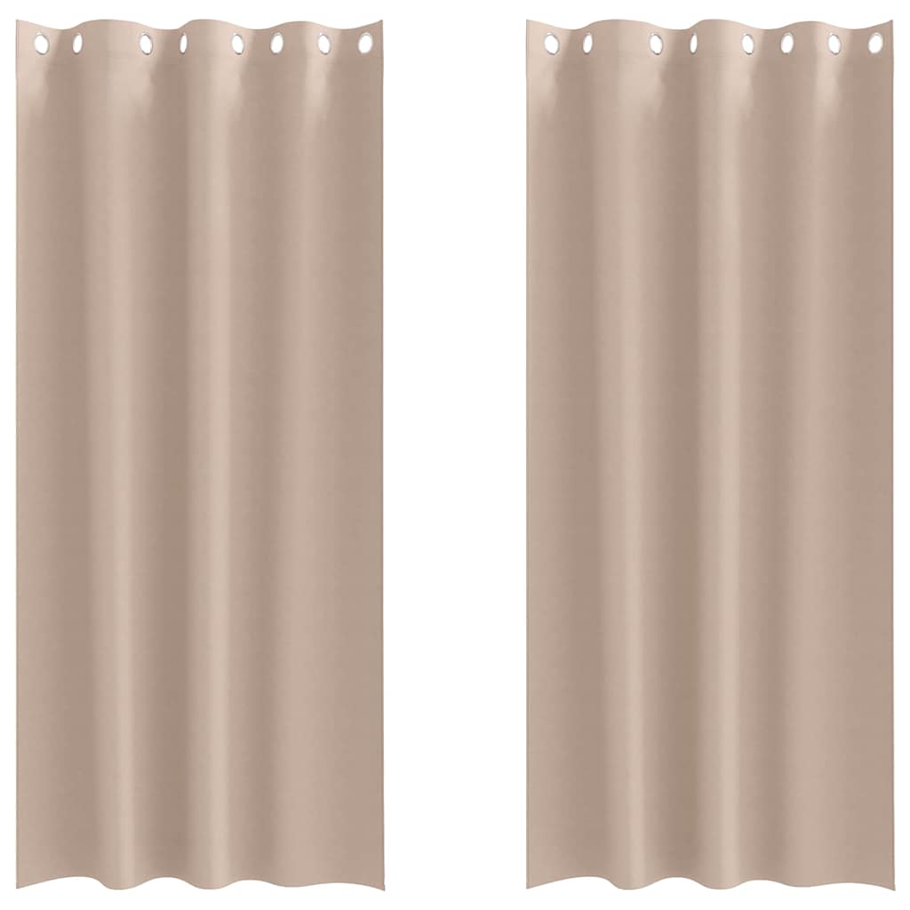 Tende Blackout con Anelli 2 pcs Talpa 260 x 140 cm Poliestere