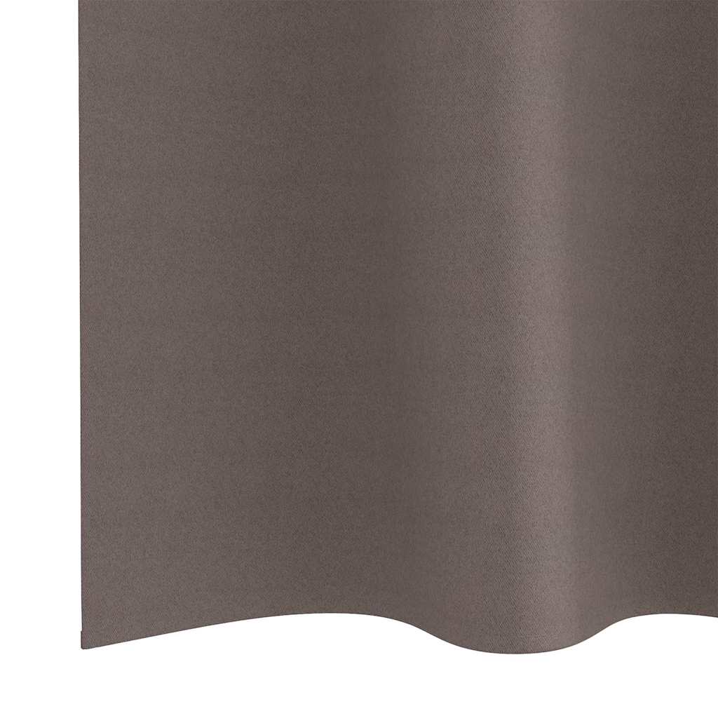 Tende Blackout con Anelli 2 pcs Marrone Scuro 225 x 140 cm | homemem39
