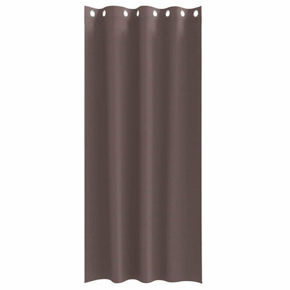 Tende Blackout con Anelli 2 pcs Marrone Scuro 225 x 140 cm | homemem39