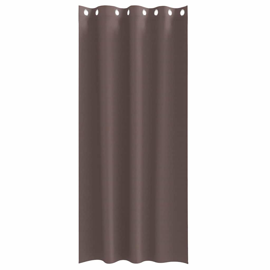 Tende Blackout con Anelli 2 pcs Marrone Scuro 245 x 140 cm | homemem39