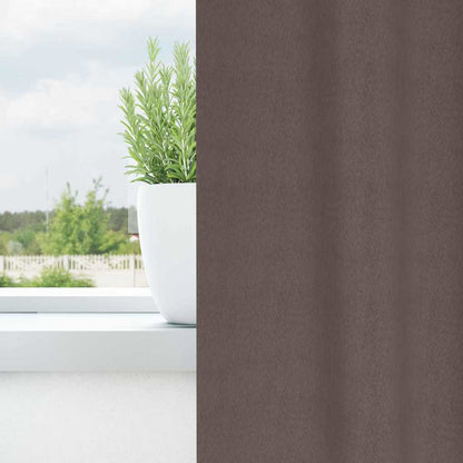Tende Blackout con Anelli 2 pcs Marrone Scuro 260 x 140 cm | homemem39