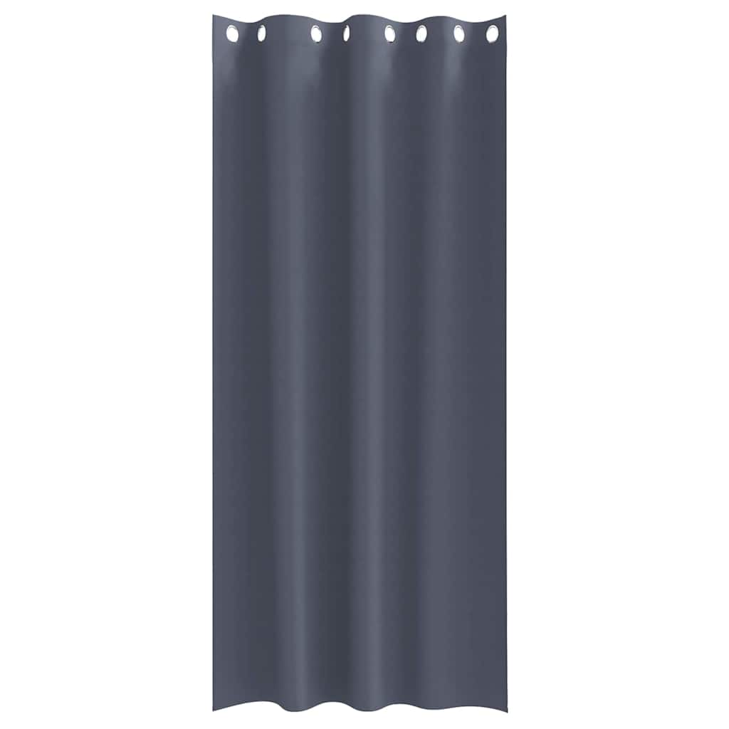Tende Blackout con Anelli 2 pcs Antracite 225 x 140 cm | homemem39
