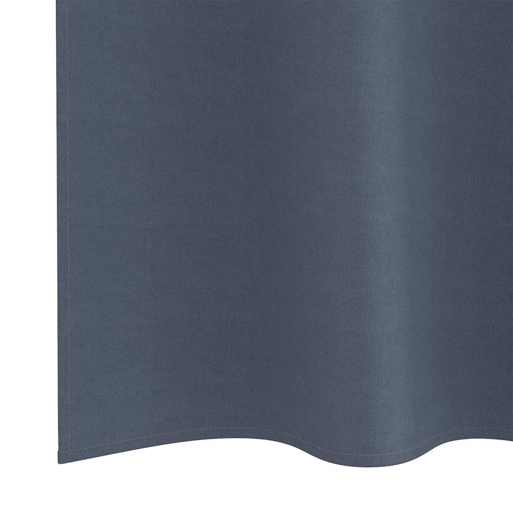 Tende Blackout con Anelli 2 pcs Antracite 245 x 140 cm | homemem39