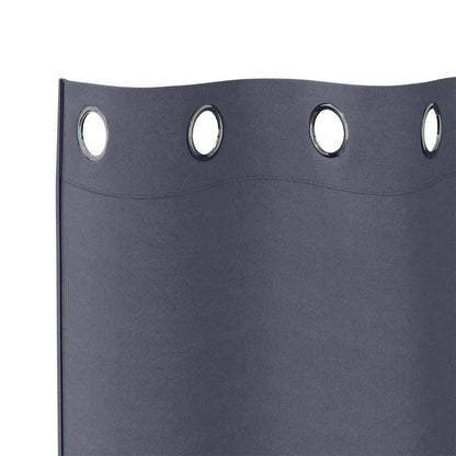 Tende Blackout con Anelli 2 pcs Antracite 260 x 140 cm | homemem39