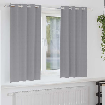 Tende Blackout con Anelli 2 pcs Grigio chiaro 175 x 140 cm | homemem39
