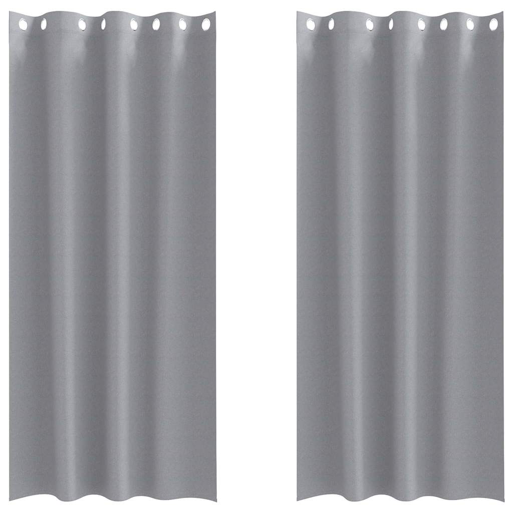 Tende Blackout con Anelli 2 pcs Grigio chiaro 245 x 140 cm | homemem39