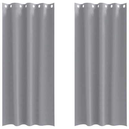 Tende Blackout con Anelli 2 pcs Grigio chiaro 260 x 140 cm | homemem39