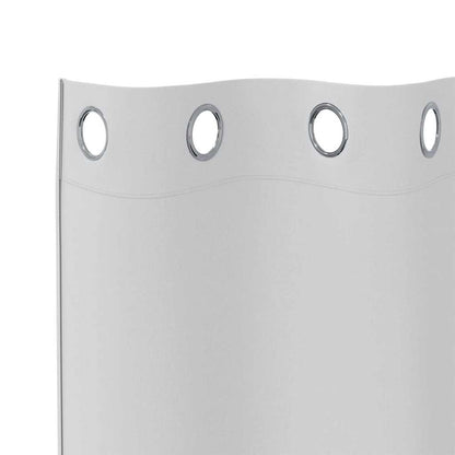 Tende Blackout con Anelli 2 pcs Grigio Chiaro 245 x 140 cm