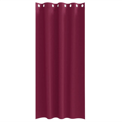 Tende Blackout con Anelli 2 pcs Rosso Vino 245 x 140 cm | homemem39