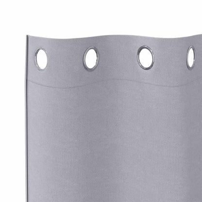 Tende Blackout con Anelli 2 pcs Grigio Metallico 175 x 140 cm | homemem39