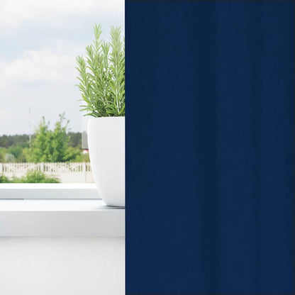 Tende Blackout con Anelli 2 pcs Blu Scuro 225 x 140 cm | homemem39
