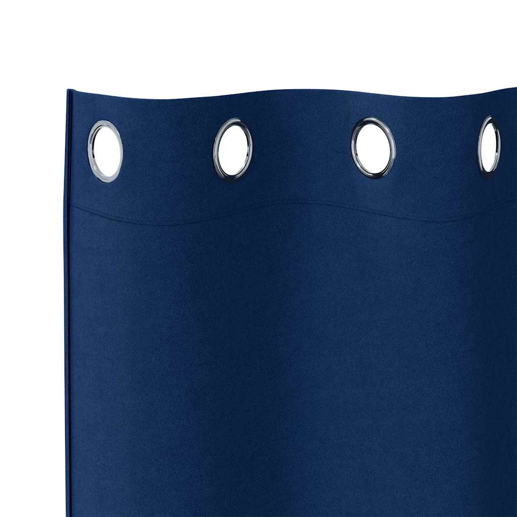 Tende Blackout con Anelli 2 pcs Blu Scuro 260 x 140 cm | homemem39