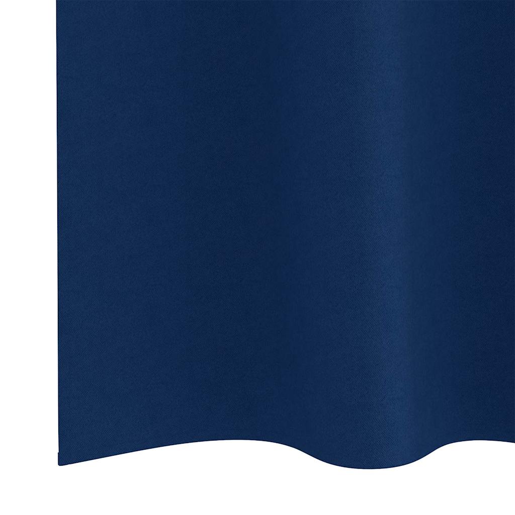 Tende Blackout con Anelli 2 pcs Blu Scuro 260 x 140 cm | homemem39