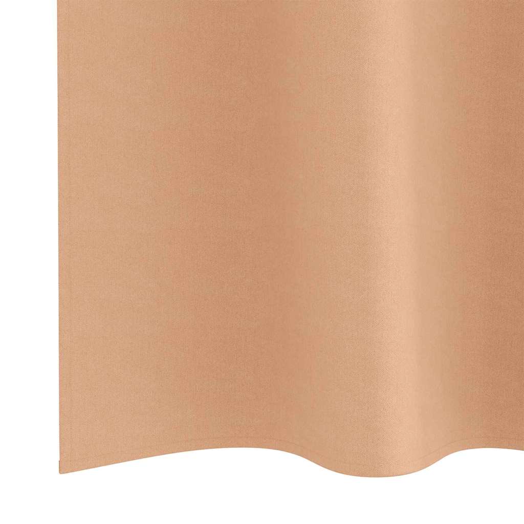 Tende Blackout con Anelli 2 pcs Marrone Chiaro 140 x 140 cm | homemem39