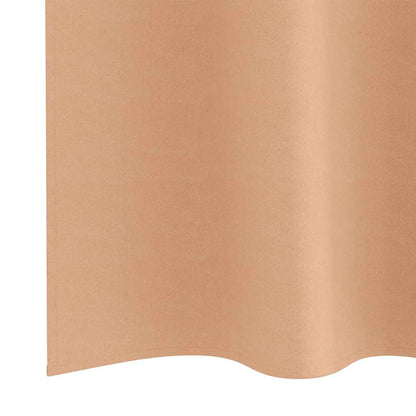 Tende Blackout con Anelli 2 pcs Marrone Chiaro 140 x 140 cm | homemem39