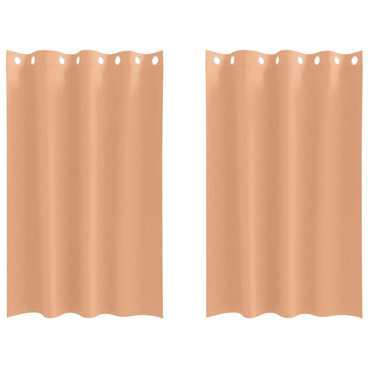 Tende Blackout con Anelli 2 pcs Marrone Chiaro 175 x 140 cm | homemem39