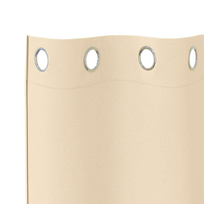 Tende Blackout con Anelli 2 pcs Crema 140 x 140 cm Poliestere | homemem39