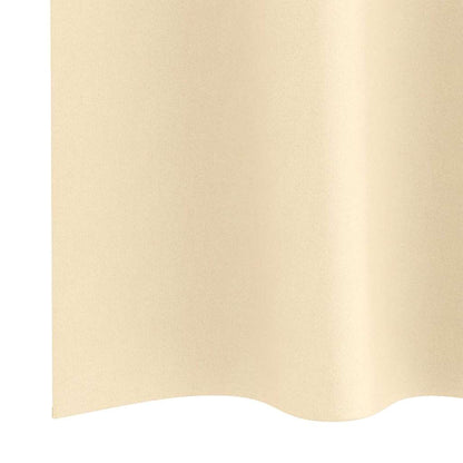 Tende Blackout con Anelli 2 pcs Crema 225 x 140 cm Poliestere | homemem39