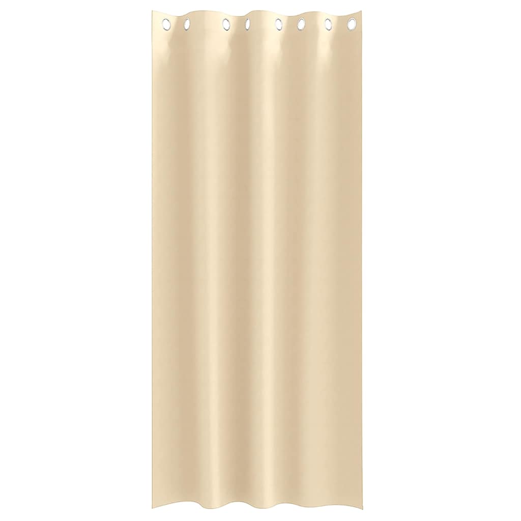 Tende Blackout con Anelli 2 pcs Crema 225 x 140 cm Poliestere | homemem39