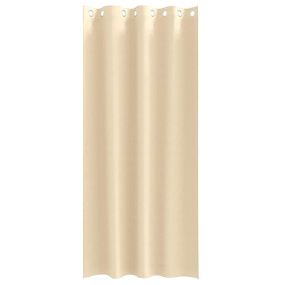 Tende Blackout con Anelli 2 pcs Crema 225 x 140 cm Poliestere | homemem39