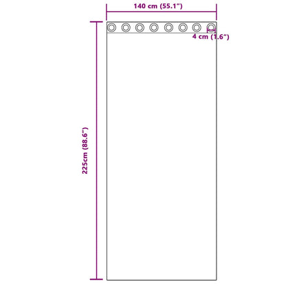 Tende Blackout con Anelli 2 pcs Crema 225 x 140 cm Poliestere | homemem39