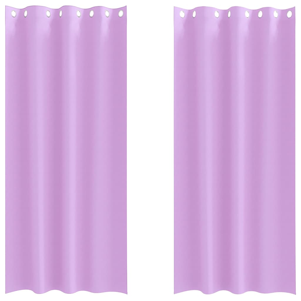 Tende Blackout con Anelli 2 pcs Viola 225 x 140 cm Poliestere