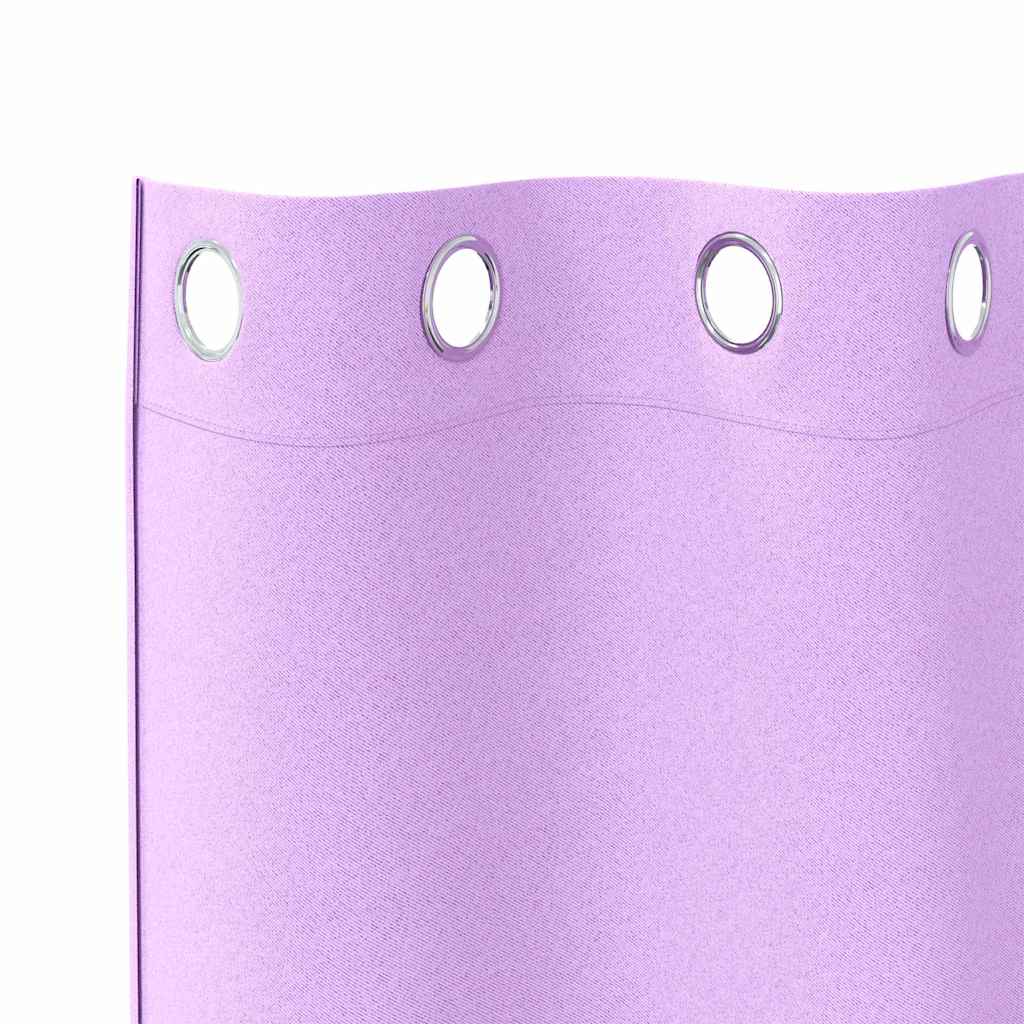 Tende Blackout con Anelli 2 pcs Viola 260 x 140 cm Poliestere | homemem39