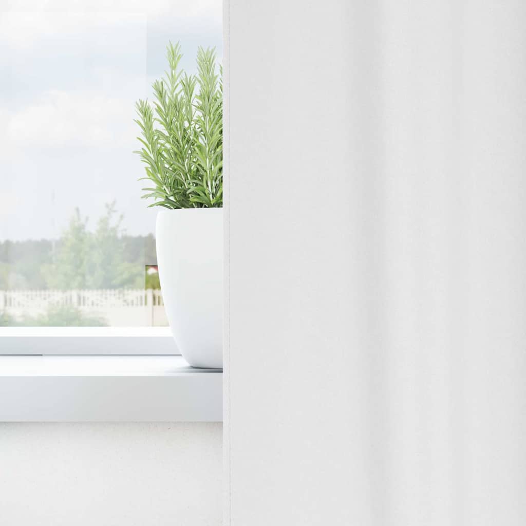 Tende Blackout con Anelli 2 pcs Bianco Puro 175 x 140 cm | homemem39