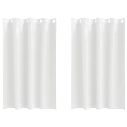 Tende Blackout con Anelli 2 pcs Bianco Puro 175 x 140 cm | homemem39