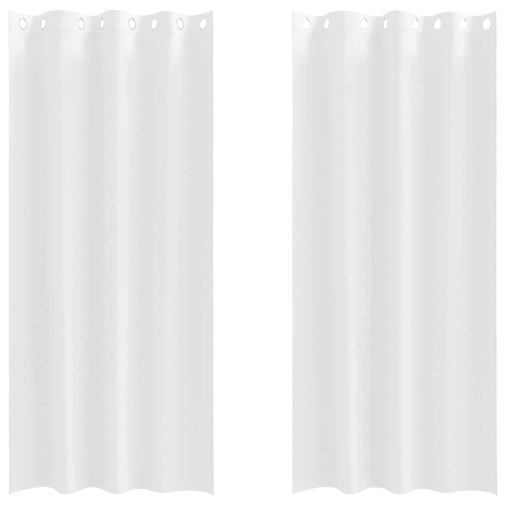 Tende Blackout con Anelli 2 pcs Bianco Puro 245 x 140 cm | homemem39