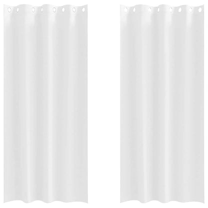 Tende Blackout con Anelli 2 pcs Bianco Puro 260 x 140 cm | homemem39
