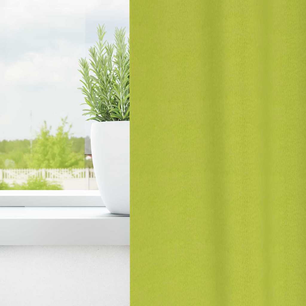 Tende Blackout con Anelli 2 pcs Verde 225 x 140 cm Poliestere | homemem39
