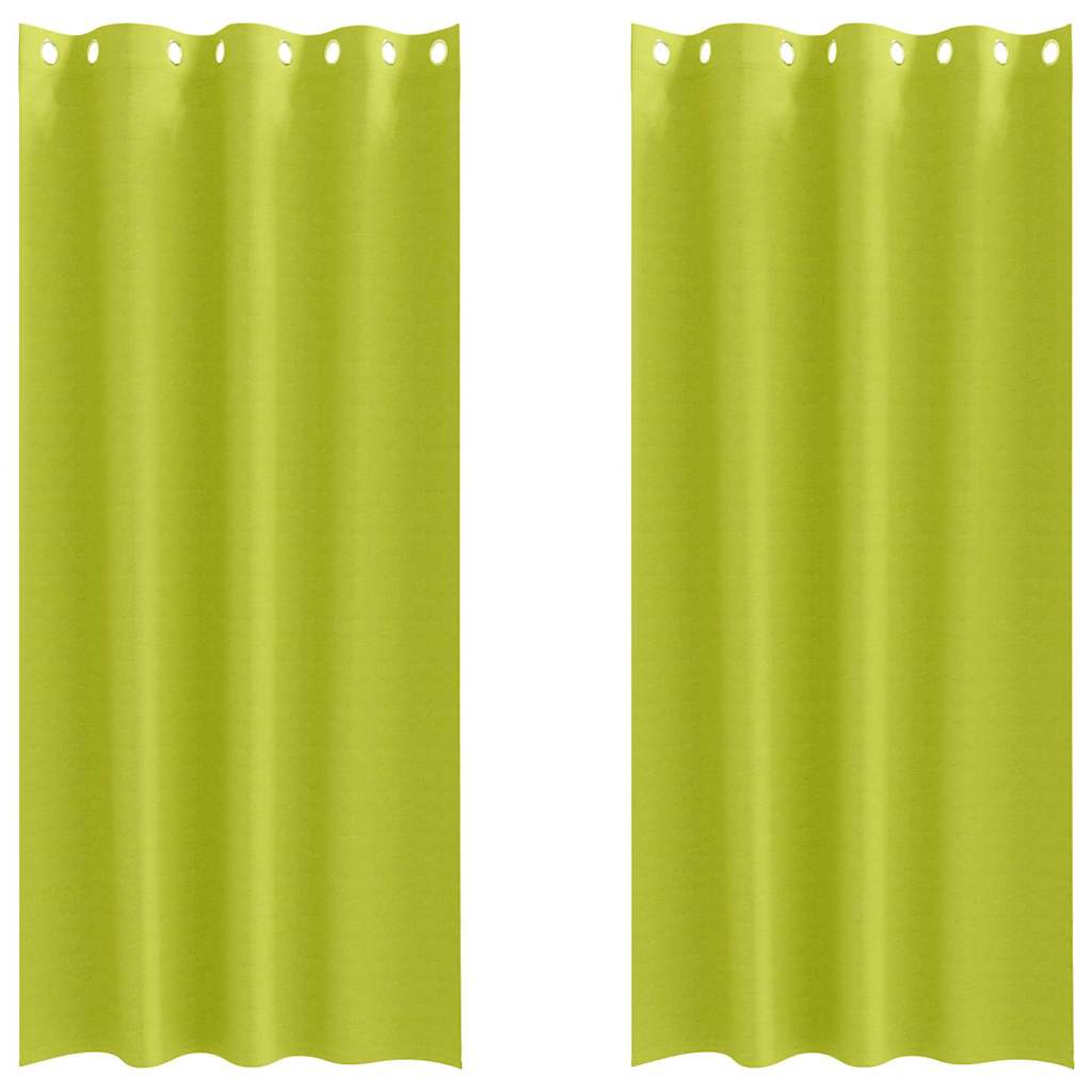 Tende Blackout con Anelli 2 pcs Verde 225 x 140 cm Poliestere | homemem39