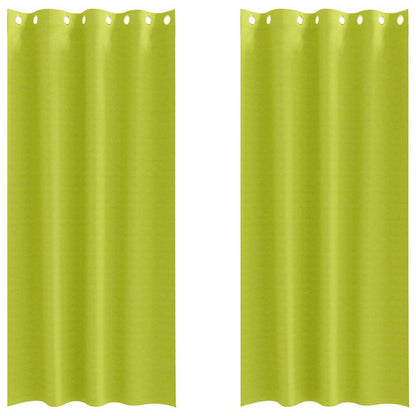 Tende Blackout con Anelli 2 pcs Verde 245 x 140 cm Poliestere | homemem39