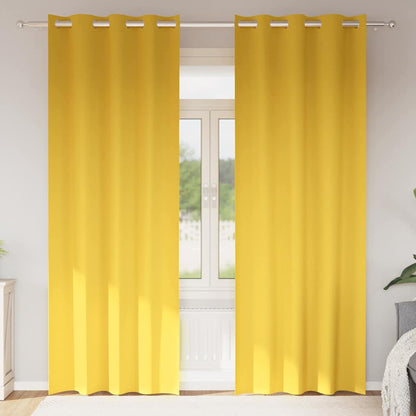 Tende Blackout con Anelli 2 pcs Giallo senape 245 x 140 cm | homemem39